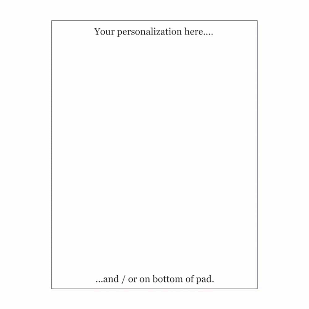 White Notepad - Blank or Personalized - Set of Two