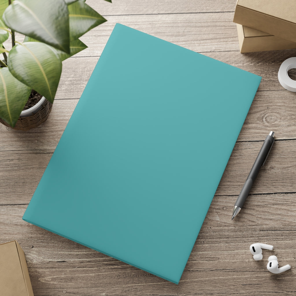 Misty Blue Hardcover Notebook with Puffy Cover