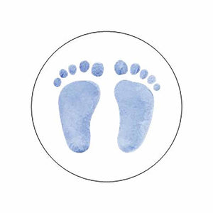 Blue Baby Feet Stickers