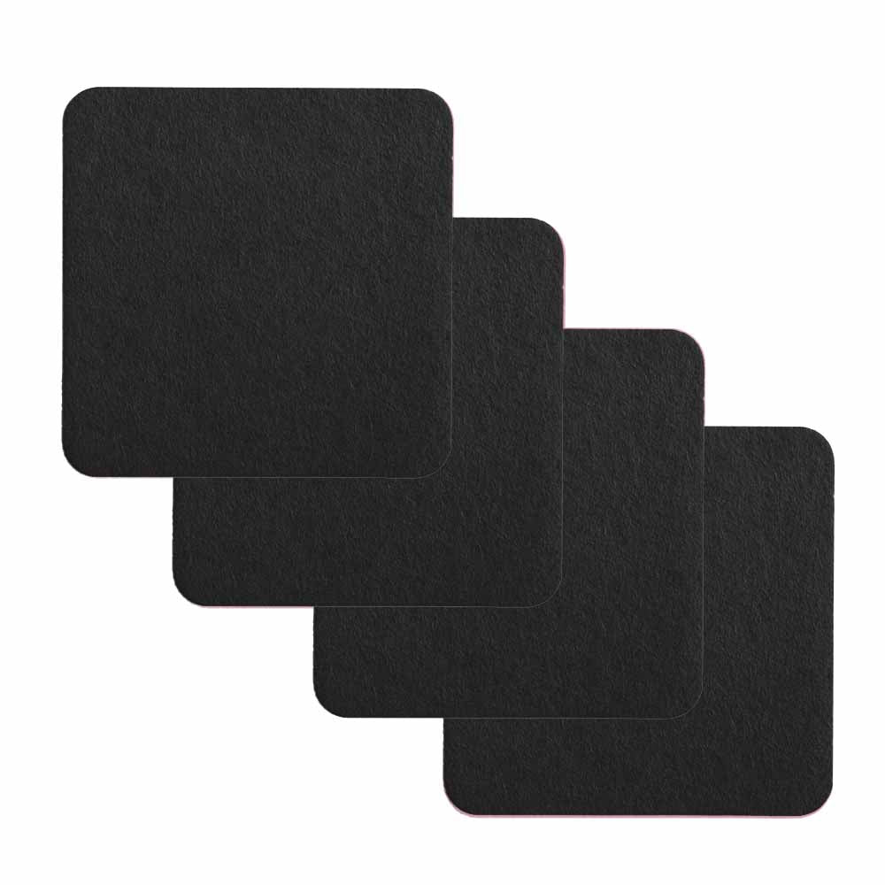 Solid Black Coaster Set