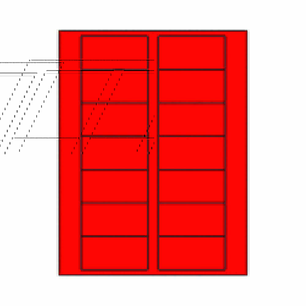 Fluorescent Red 3" x 1.5" Rectangle Labels