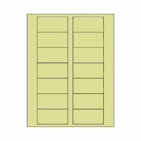 Pastel Yellow 3" x 1.5" Rectangle Labels