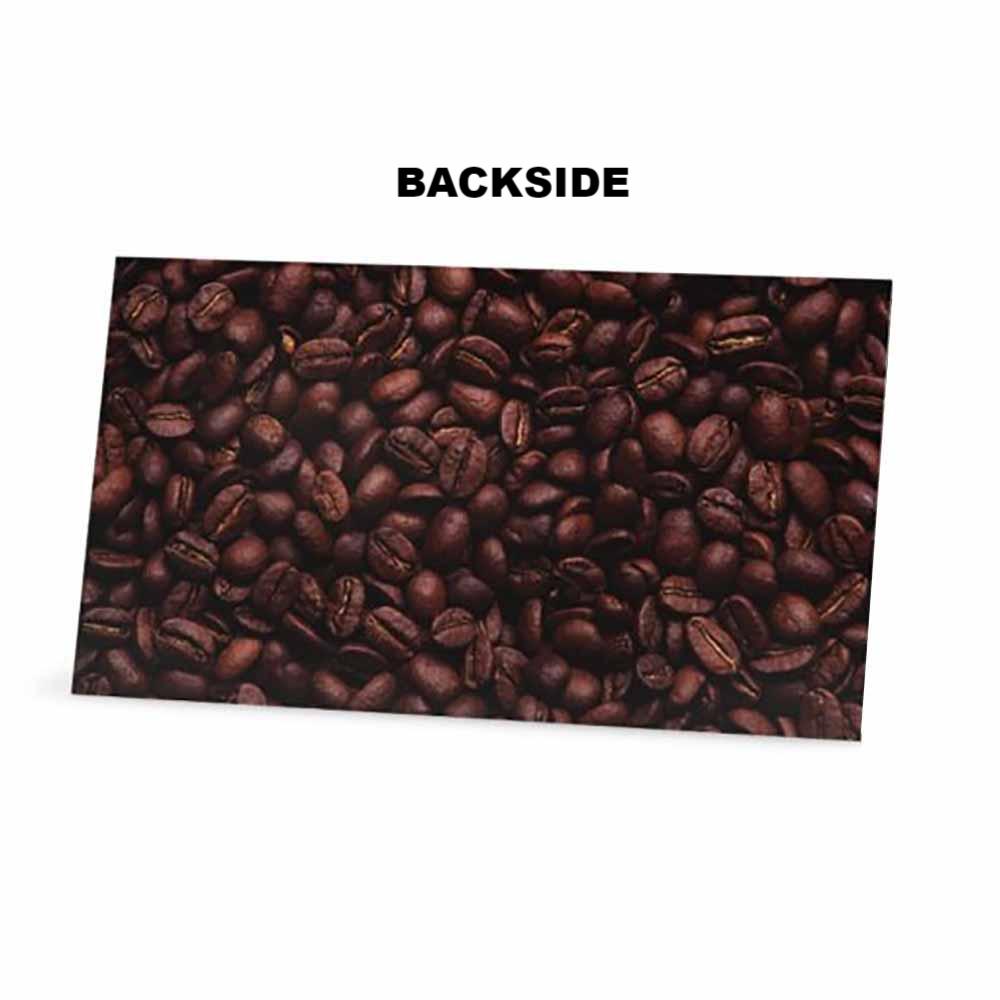 Coffee beans place cards.