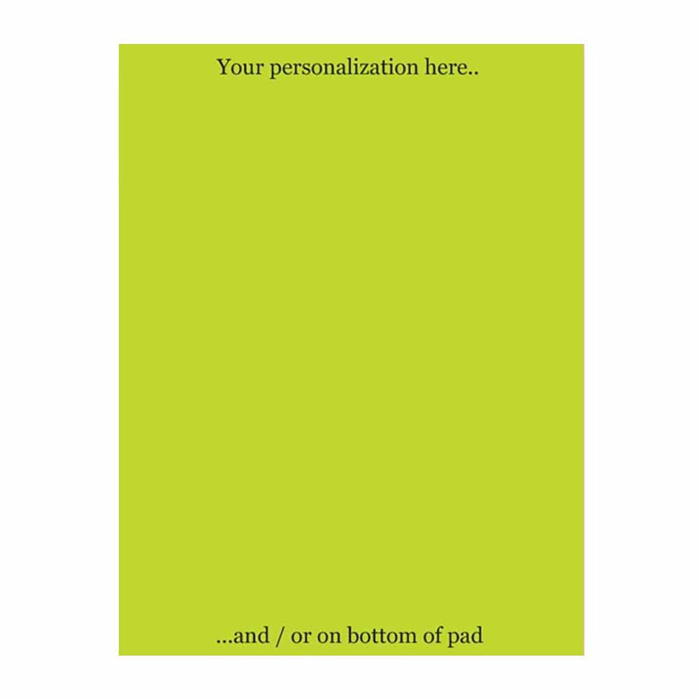 Lime Notepad - Blank or Personalized - Set of Two