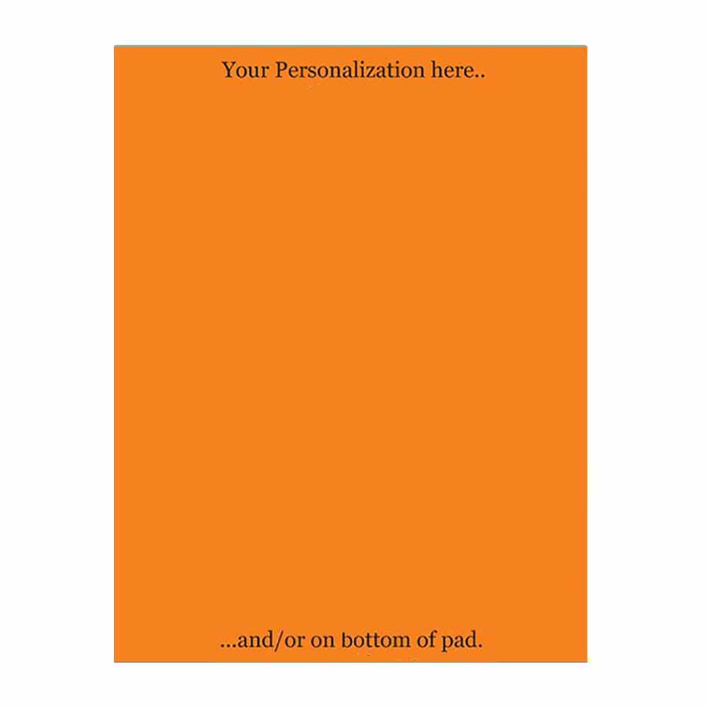 Orange Notepad - Blank or Personalized - Set of Two