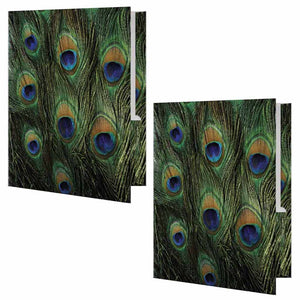 Peacock Print Folder - Set of 2