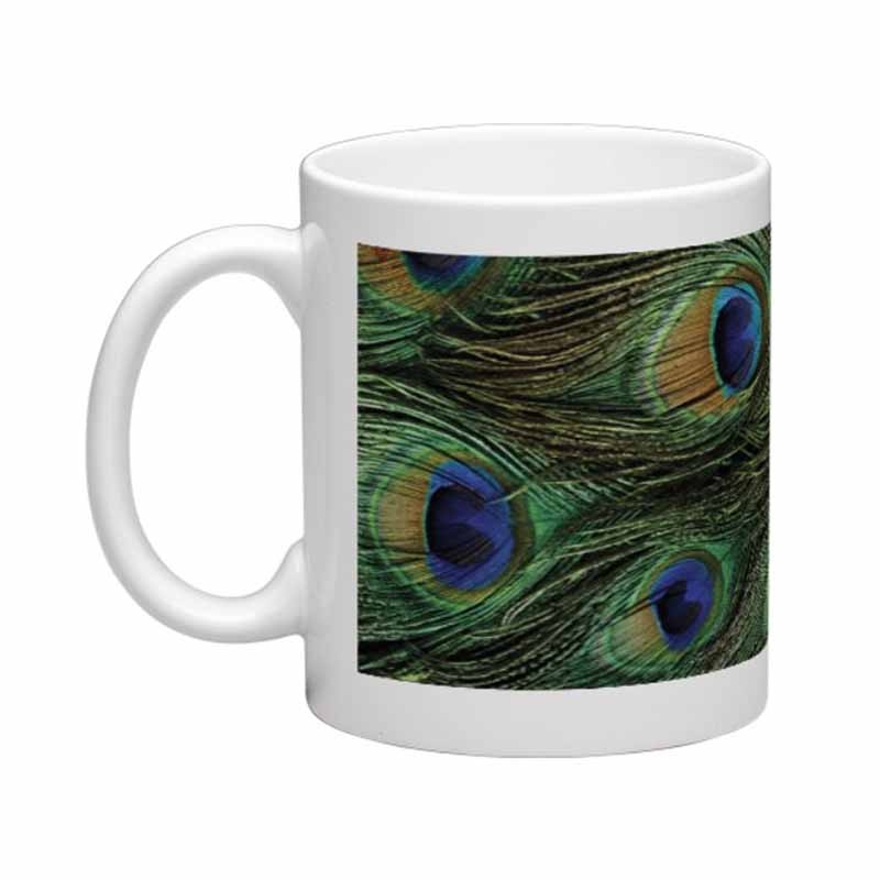 Peacock Print Mug