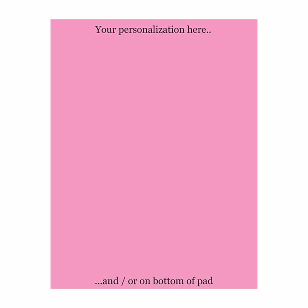 Pink Notepad - Blank or Personalized - Set of Two