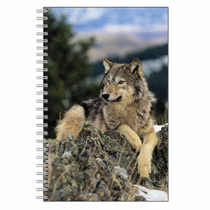 Wolf on Rocks Journal Notebook