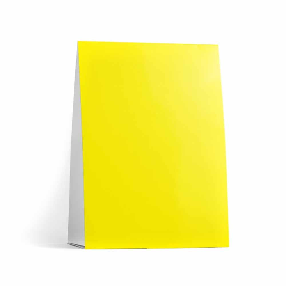 table tent a4 Yellow Table Tent Cards