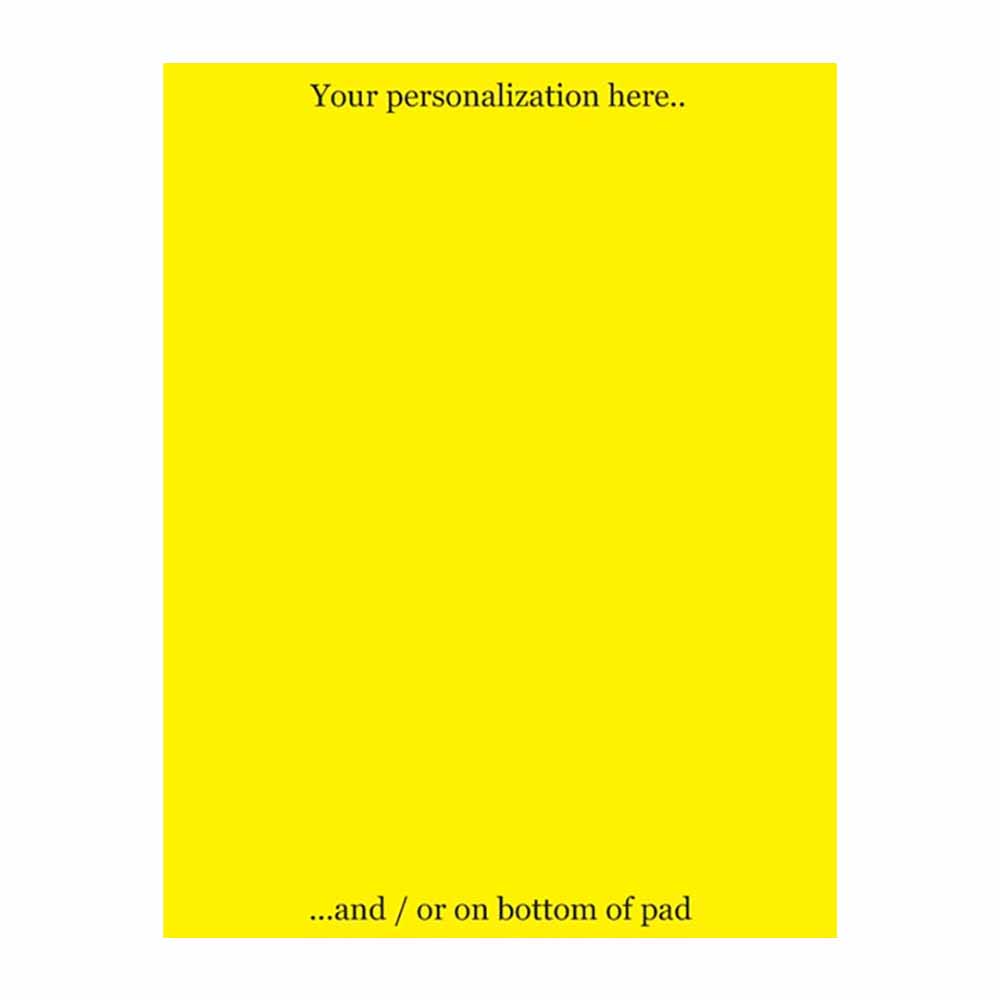 Yellow Notepad - Blank or Personalized - Set of Two