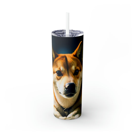 Shiba Inu 20oz Skinny Tumbler with Straw