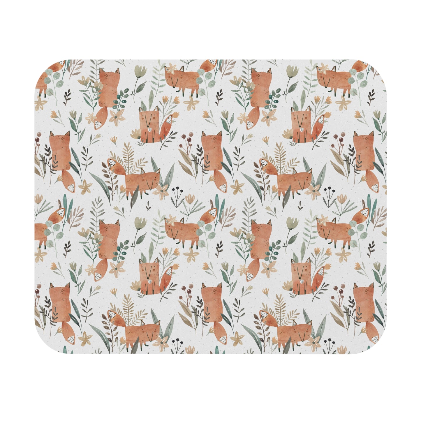 Mouse Pad with Tiny Foxes - Rectangle
