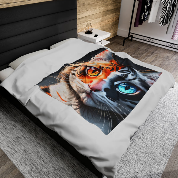 Ragamuffin Cat Velveteen Plush Blanket