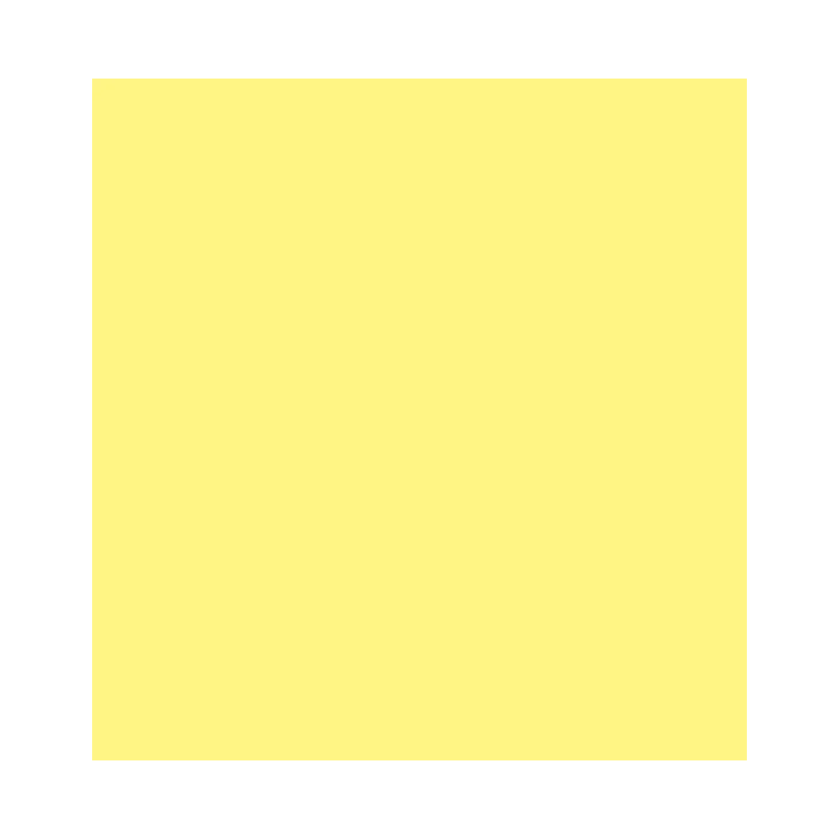 A solid lemon 3 x 3 square sticky note pad.