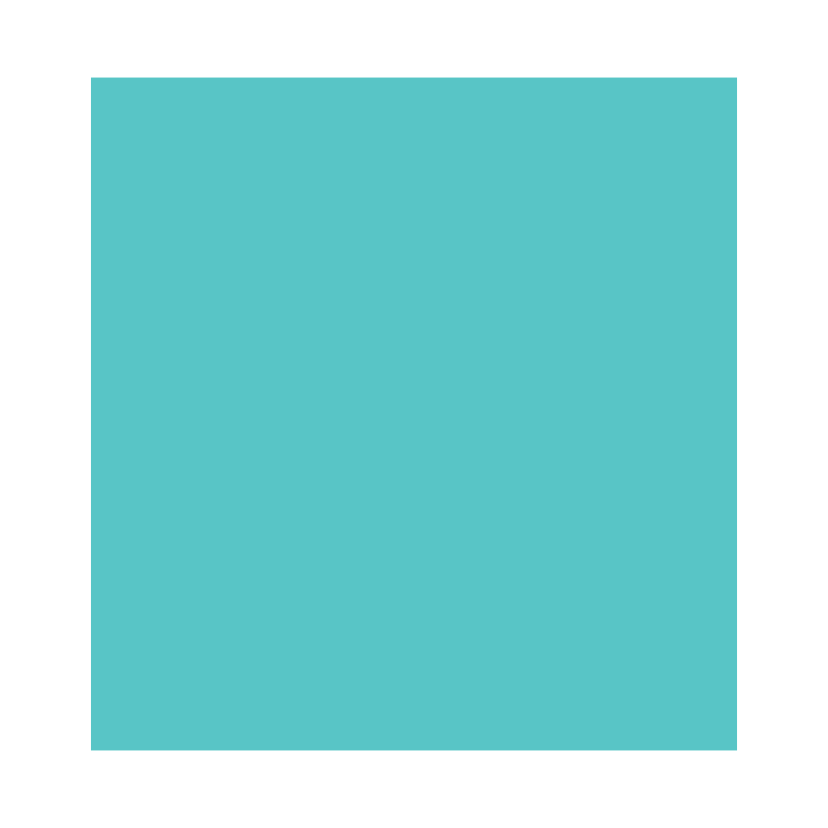 A solid misty blue 3 x 3 square sticky note pad.