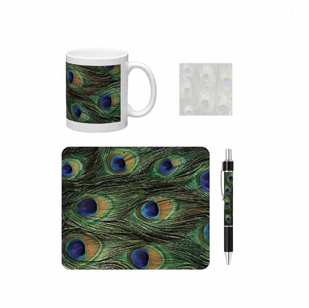 Peacock Print Desk Gift Set