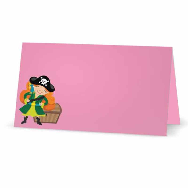 Pirate Girl Pink Place Cards