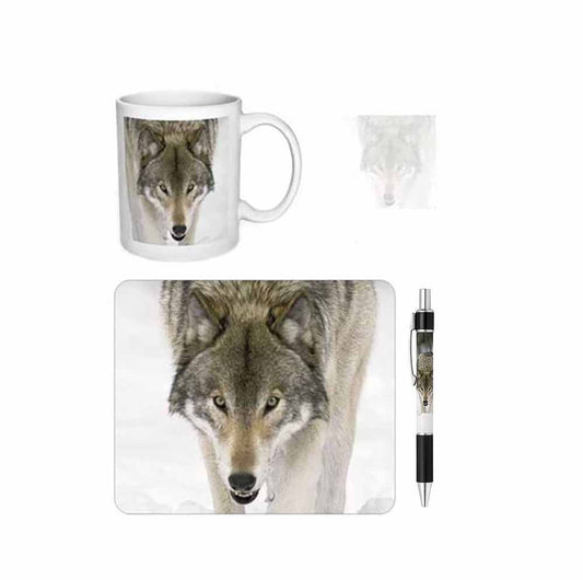 Wolf Face Desk Gift Set