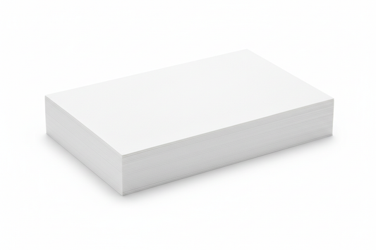 a stack of flat cardstock 4" x 6" card in white