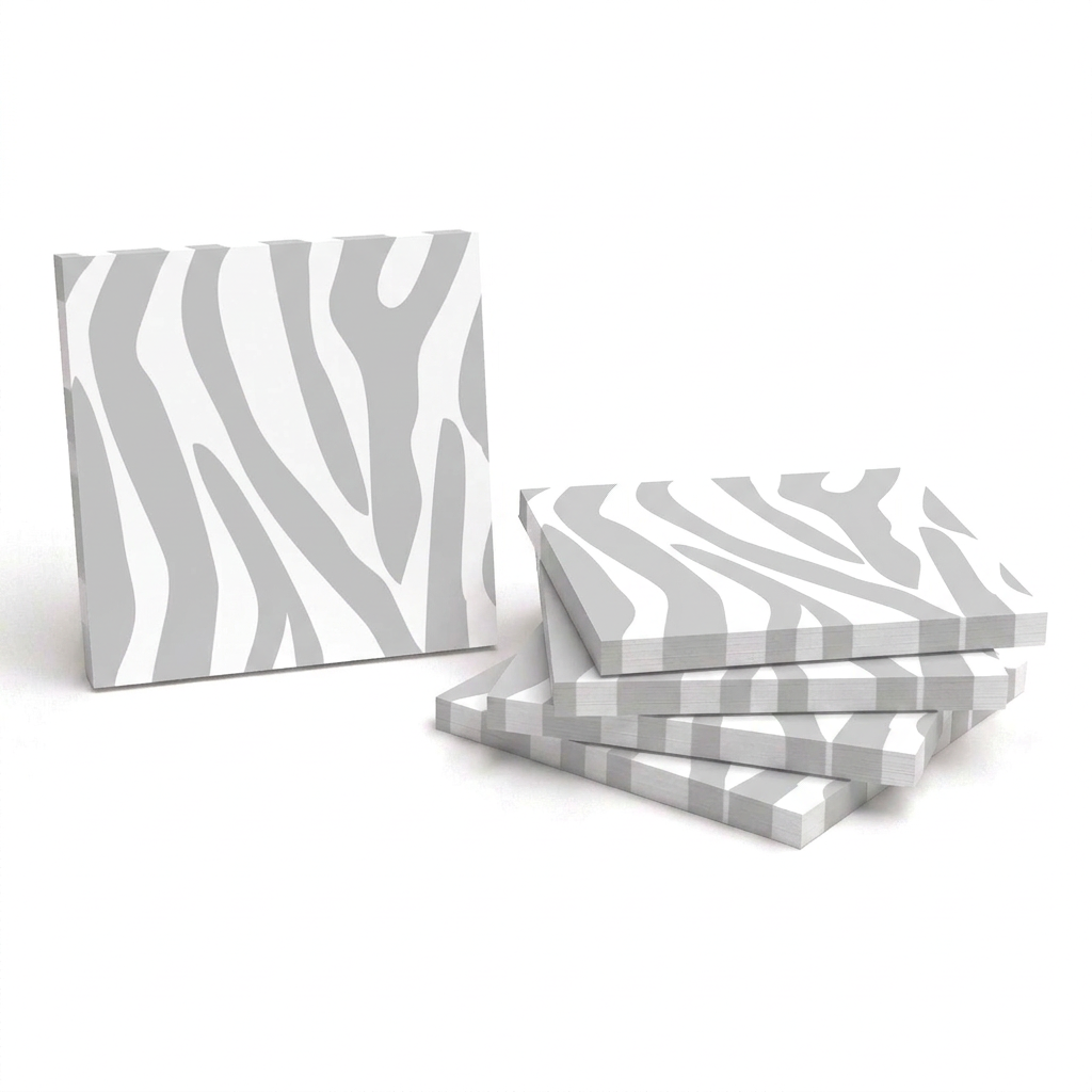 Faded zebra print sticky note pads