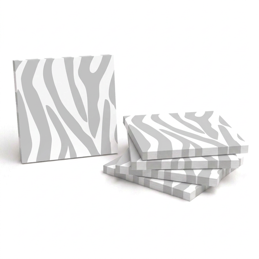 Faded zebra print sticky note pads