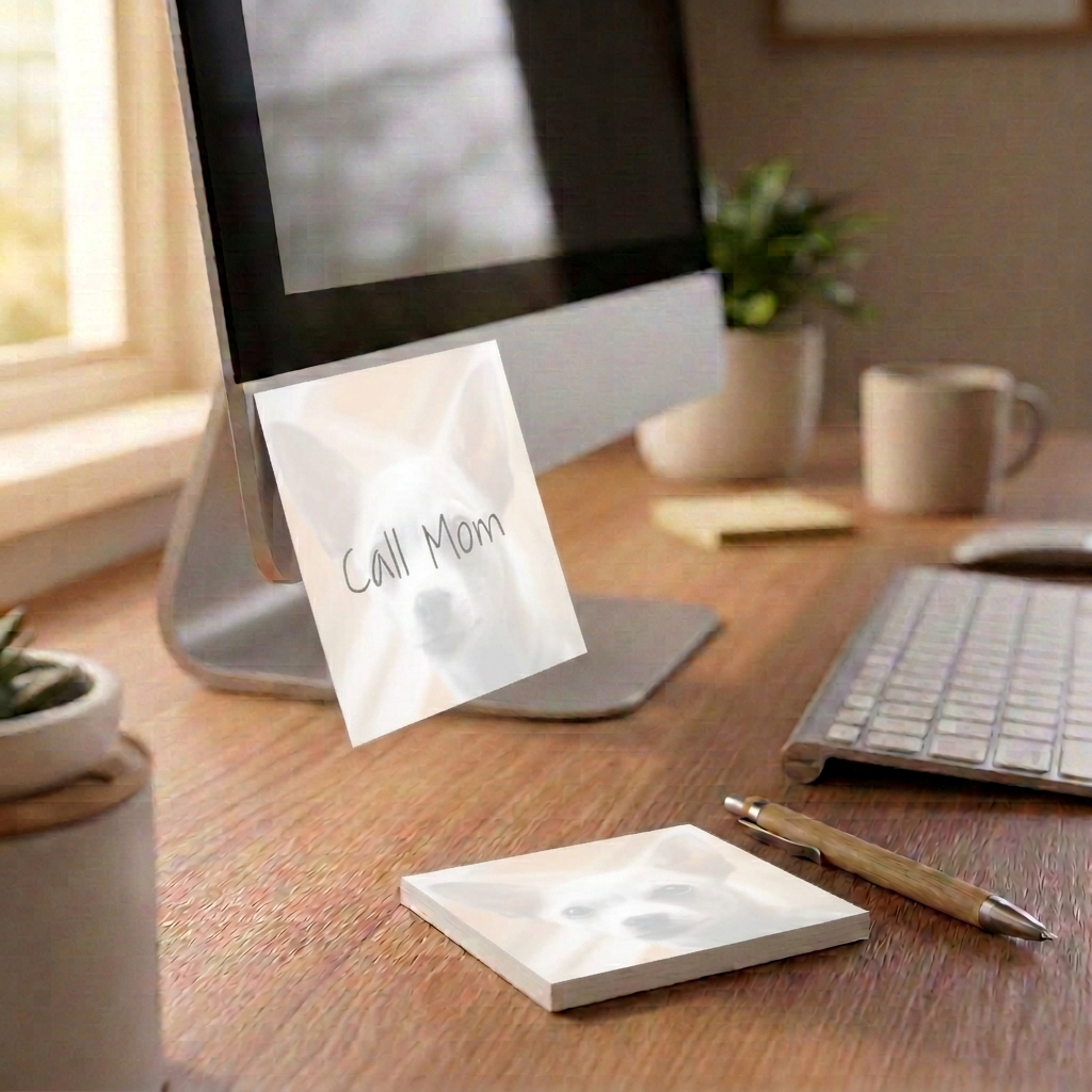Chihuahua sticky note desk reminder