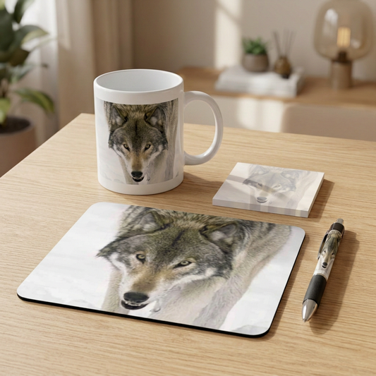 Wolf Face desk display without a person