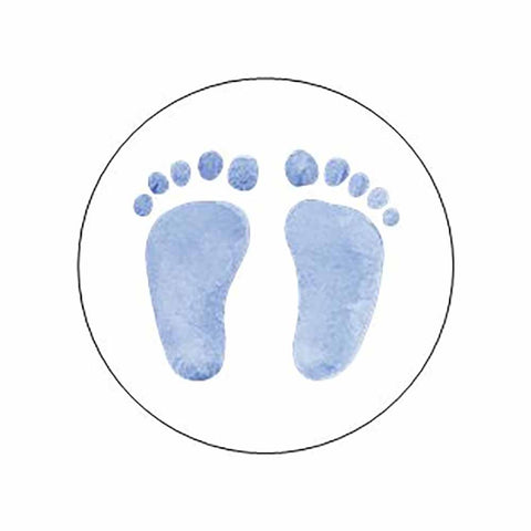 Blue Baby Feet Stickers