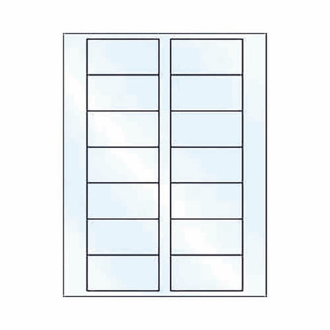 Clear Gloss Rectangle 3" x 1.5" Labels