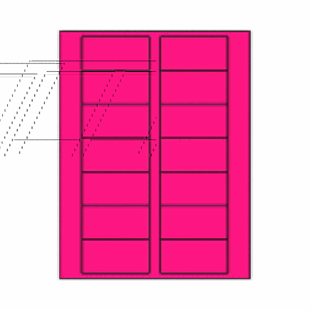 Fluorescent Pink 3" x 1.5" Rectangle Labels