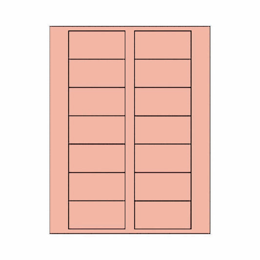 Pastel Pink 3" x 1.5" Rectangle Labels