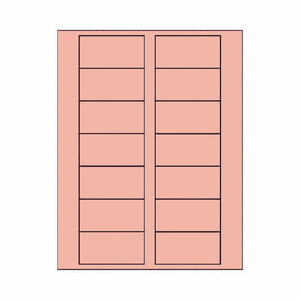 Pastel Pink 3" x 1.5" Rectangle Labels