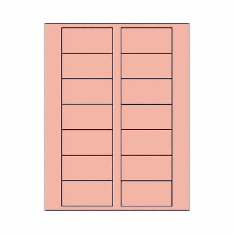 Pastel Pink 3" x 1.5" Rectangle Labels