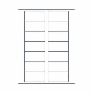 White Gloss 3" x 1.5" Rectangle Labels