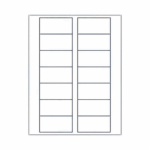 White Gloss 3" x 1.5" Rectangle Labels