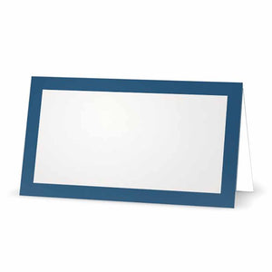 Steel Blue Place Cards - Tent Style