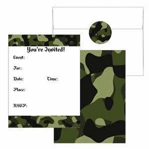 Camouflage  invitations 