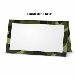 Camouflage Place Cards - Tent Style