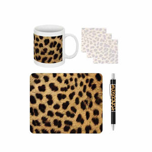 Cheetah Print Desk Gift Set