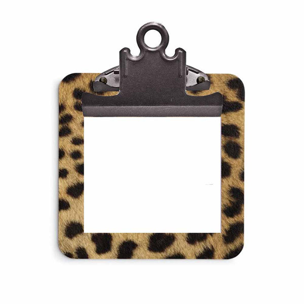 Cheetah Print Sticky Note Clipboard with Sticky Notes