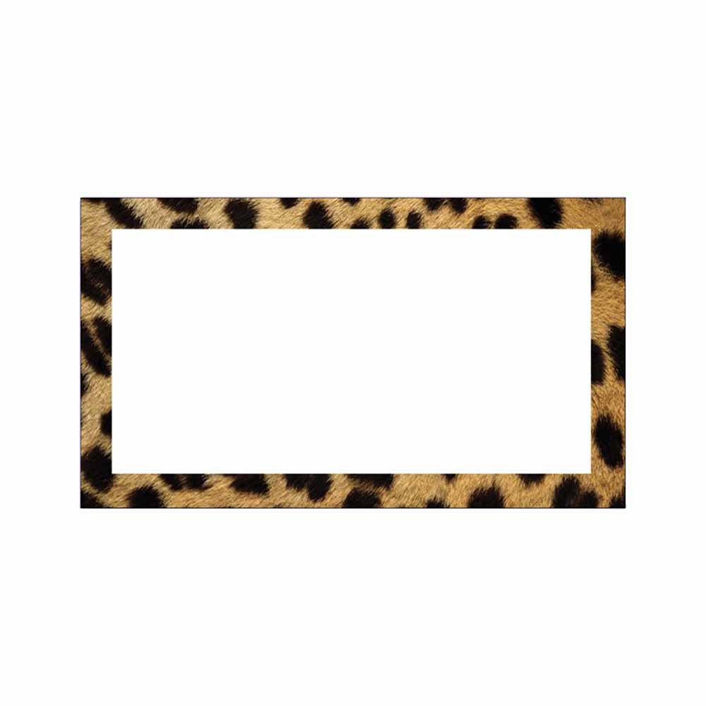 Cheetah print place cards.
