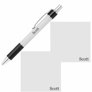 Personalized Name Pen and Sticky Notes Gift Set - Gray