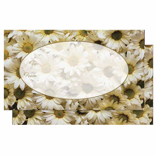 Gift Tags with Daisies - Set of 10