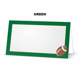 Football Place Cards  - Tent Style - SELECT COLOR
