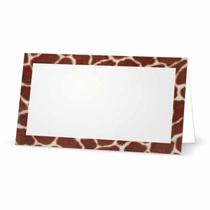 Giraffe Print Place Cards - Tent Style