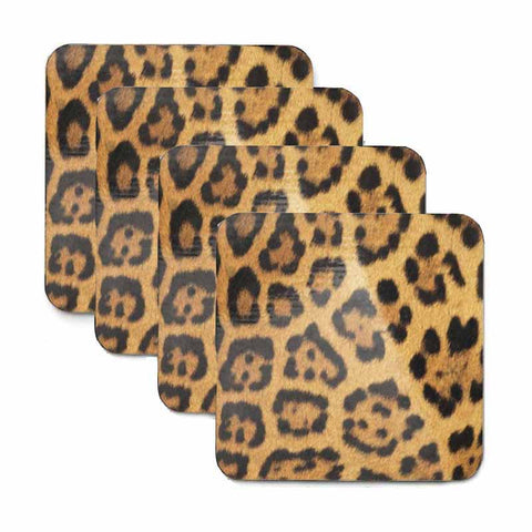 Leopard Print Coaster Set