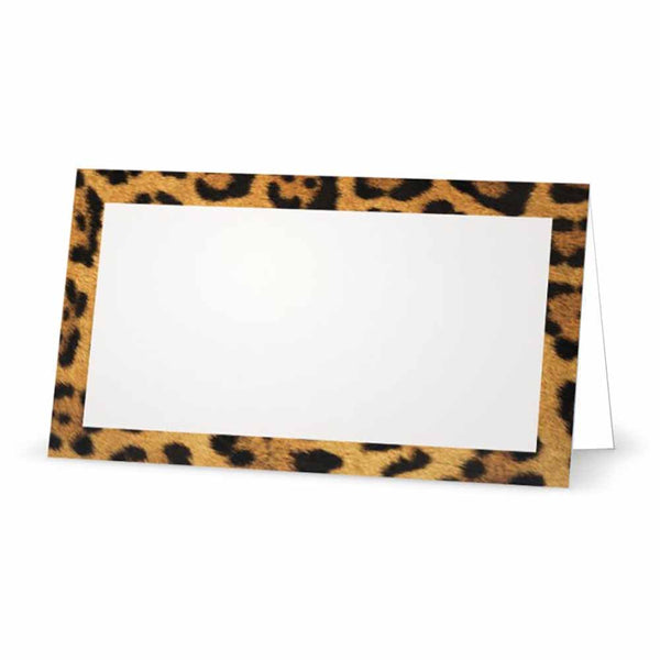 Leopard Print Place Cards - Tent Style