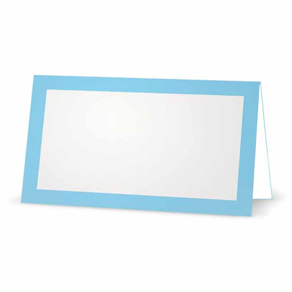 Light Blue Place Cards - Tent Style