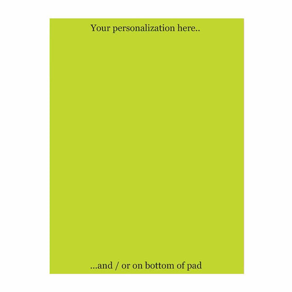Lime Notepad - Blank or Personalized - Set of Two